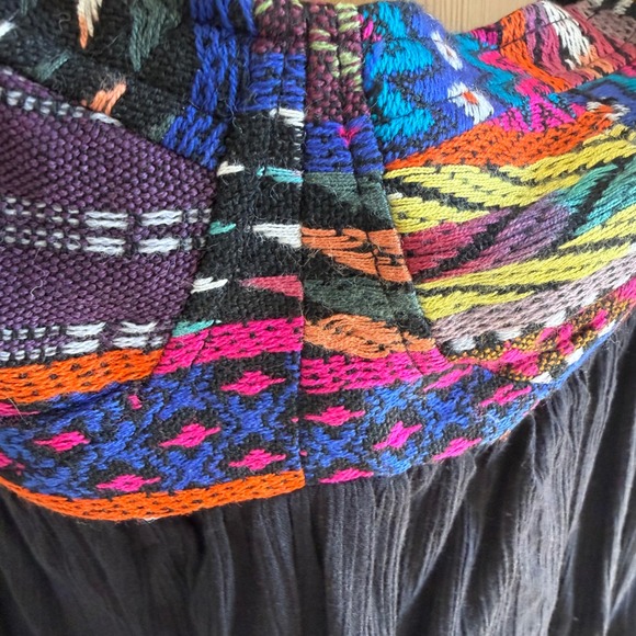 Billabong Womens Black High Low Dress Embroidered Strapless Boho Size Large NEW - Picture 4 of 16